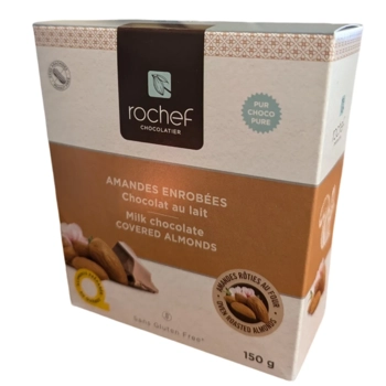 Milk chocolate covered almonds.