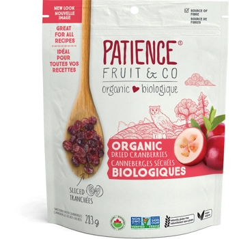 Canneberges séchées bio sucrées (au sucre de canne et tranchées)