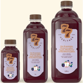 Apple, blueberry and blackberry juice