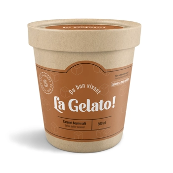 Salted caramel gelato