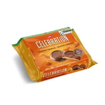 Caramel Filling Truffle Cookies Topped with Real Milk Chocolate