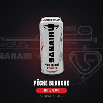 Sanair -  Boisson énergisante Pêche Blanche