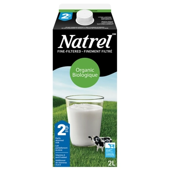 Lait partiellement écrémé biologique 2 %