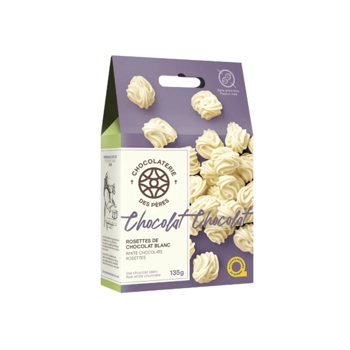 White chocolate rosettes