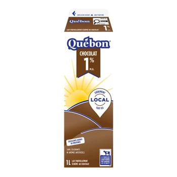 Lait partiellement écrémé au chocolat 1%