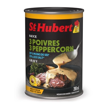 3 peppercorn gravy - 25% less salt