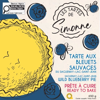 Saguenay-Lac-St-Jean wild blueberry pie (ready to bake)