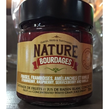 Tartinade Fraises, framboises, amélanches et vanille