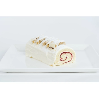 Raspberry cream log