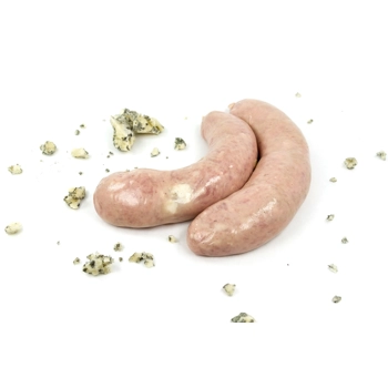 Saucisse fraîche de porc au fromage bleu