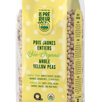 Pois jaunes entiers biologiques