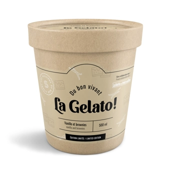 Gelato vanille et brownies