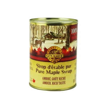 Sirop d’érable Pur CANADA A- Ambré, Goût Riche -  Boîtes de métal