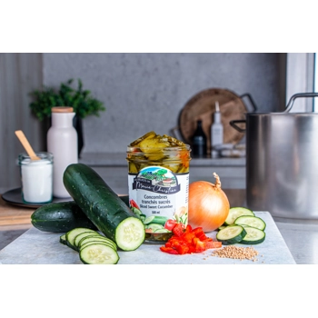 Concombre tranché sucrés