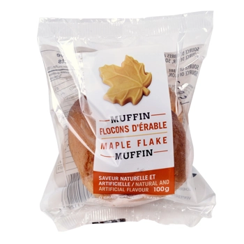INDIVIDUALLY WRAPPED BAKED MUFFINS MAPLE FLAKES 100g MV429
