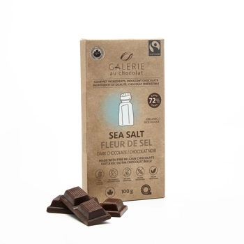 Sea Salt Dark Chocolate 72% Bar
