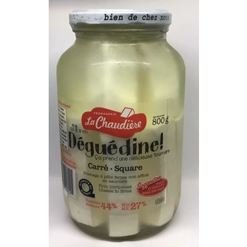 Square cheese in brine