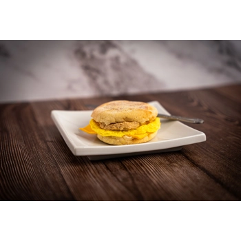 Muffin anglais oeuf, fromage et saucisse