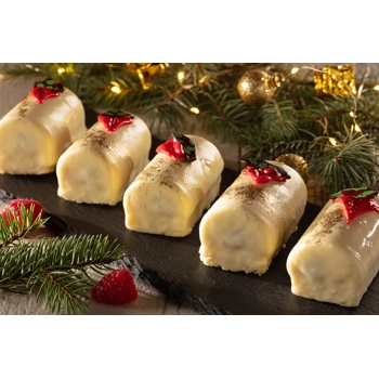 White Chocolate & Raspberry Mini Christmas Log