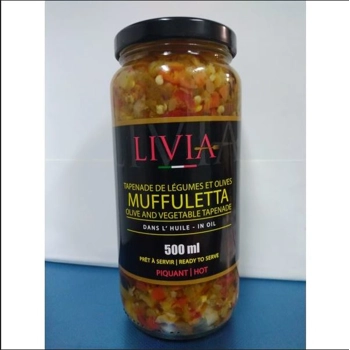 Hot Muffuleta, olive and vegetable tapenade