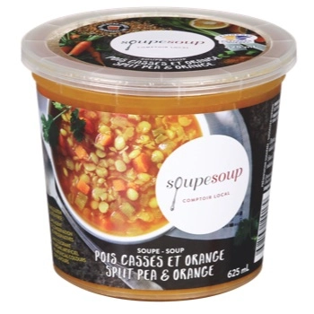 Soupe pois cassés et orange