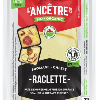 Raclette, fromage à pâte demi-ferme affiné en surface -  biologique