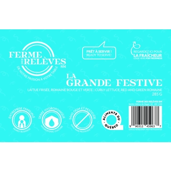 Laitue frisée, Romaine rouge et verte