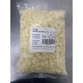 Cheddar cheese curds frozen or refrigerated