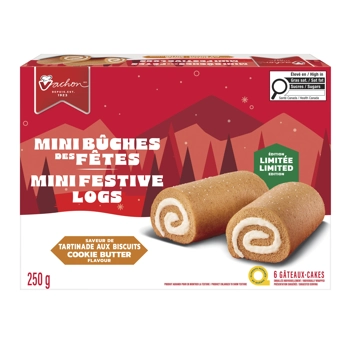 Vachon Mini Festive Logs Cookie Butter.