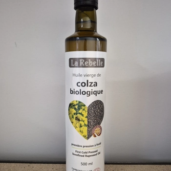 Huile vierge de colza biologique