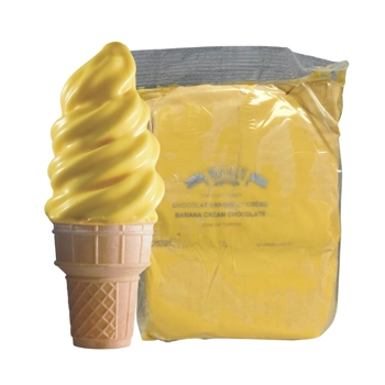 Banana cream chocolate cone dip topping