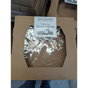 Tarte fraises et rhubarbe.