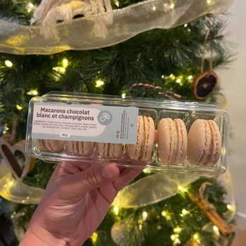 Macarons chocolat blanc et champignons