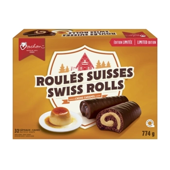 Vachon Swiss Rolls Creme Caramel Flavor Limited Edition