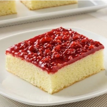 Raspberry slab cake