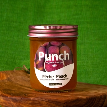 Peach and pink grapefruit spread