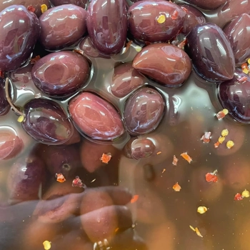 Olives Kalamata Épicées dans l'huile