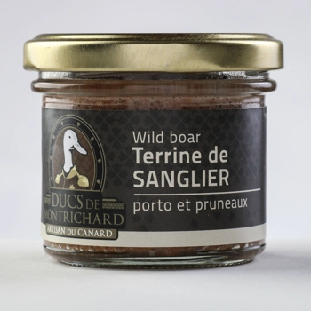 Terrine de sanglier porto et pruneaux