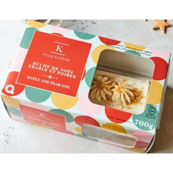 Bûche de Noël érable et poires