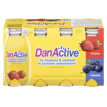 Drinkable probiotic yogurt Strawberry/Blueberries