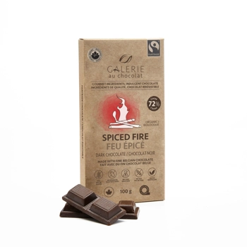 Spiced Fire Dark Chocolate Bar 72%