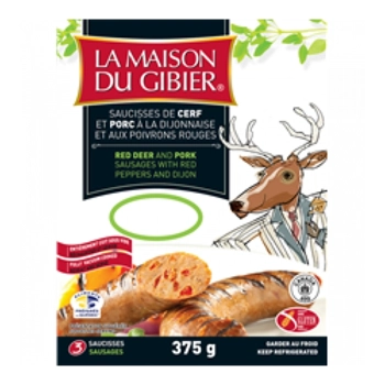 Red Deer sausage Red Pepper and dijon