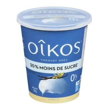 Yogourt Grec Vanille avec moins de sucre