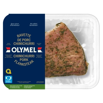 Bavette de porc Chimichurri - Partie d'épaule picnic de porc assaisonnée, non cuite 17% de protéines de viande