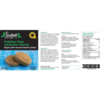 Galettes végé jardinière
