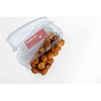 Traditional potato donut holes, pure maple syrup