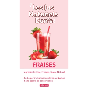 jus de fraises sucré.