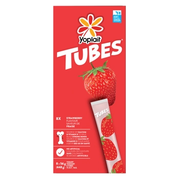 Yoplait Tubes Yogourt Fraise 1% M.G. 8x56G