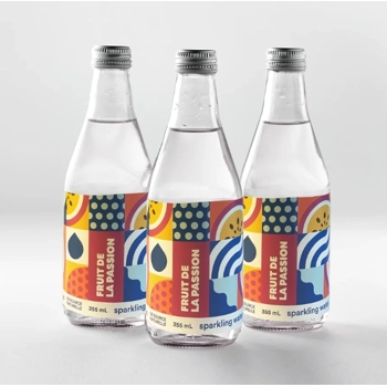 Eau gazéifiée à saveur de fruit du la passion