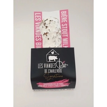 Saucisson sec Signature à la bière Milk Stout & Malt torréfié
